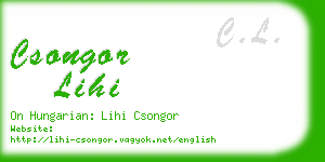 csongor lihi business card